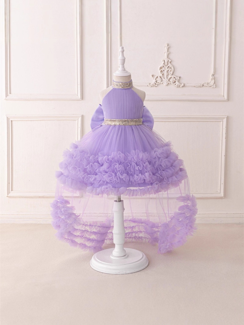 2025 nuevo vestido de cumpleaños de niñas transfronterizas vestido de niñas vestido de princesa colgante vestido de red vestido de vestido de niño