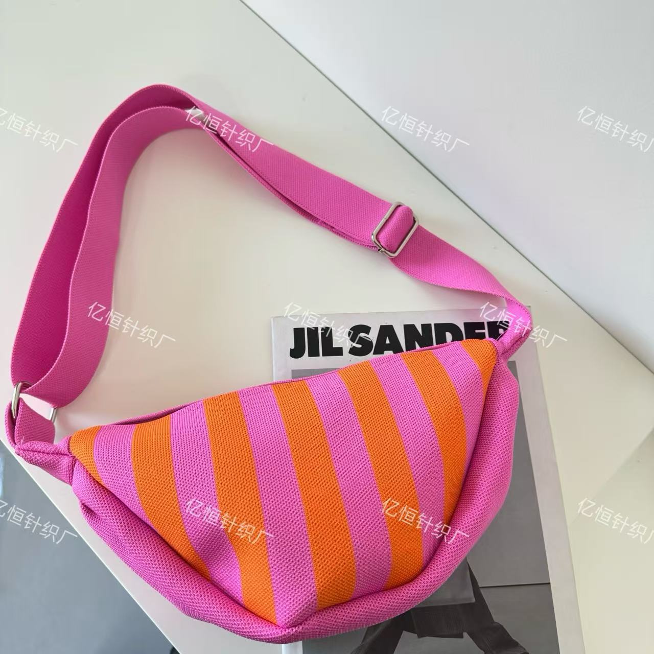 Cross-Border New Product Crossbody Bag, Fashionable and Casual Knitted Shoulder Bag, Large Capacity Dumpling Bag, Simple and Lightweight Crossbody Bag