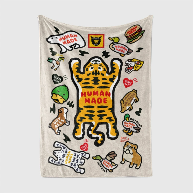 NIGO прилив марки HUMAN MADE фланелевое одеяло теплое одеяло для кондиционирования воздуха в общежитии одеяло для сна в офисе