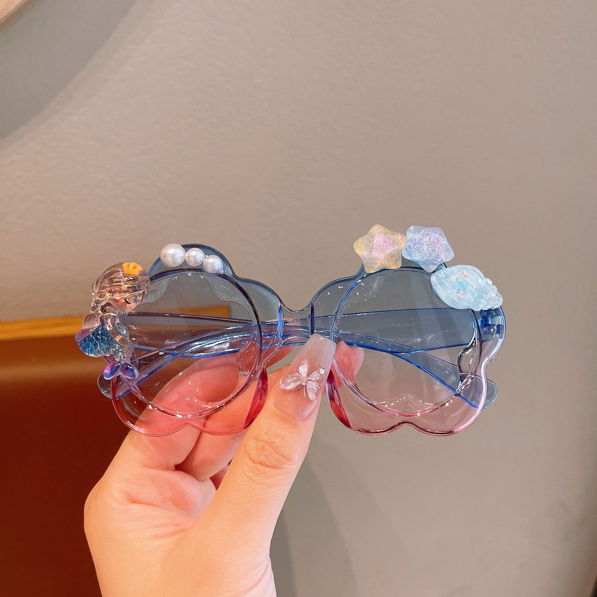Gfas de sol para niños lindas gafas de protección solar Koolomi, gafas de sol de moda para niñas, nuevas gafas para bebés