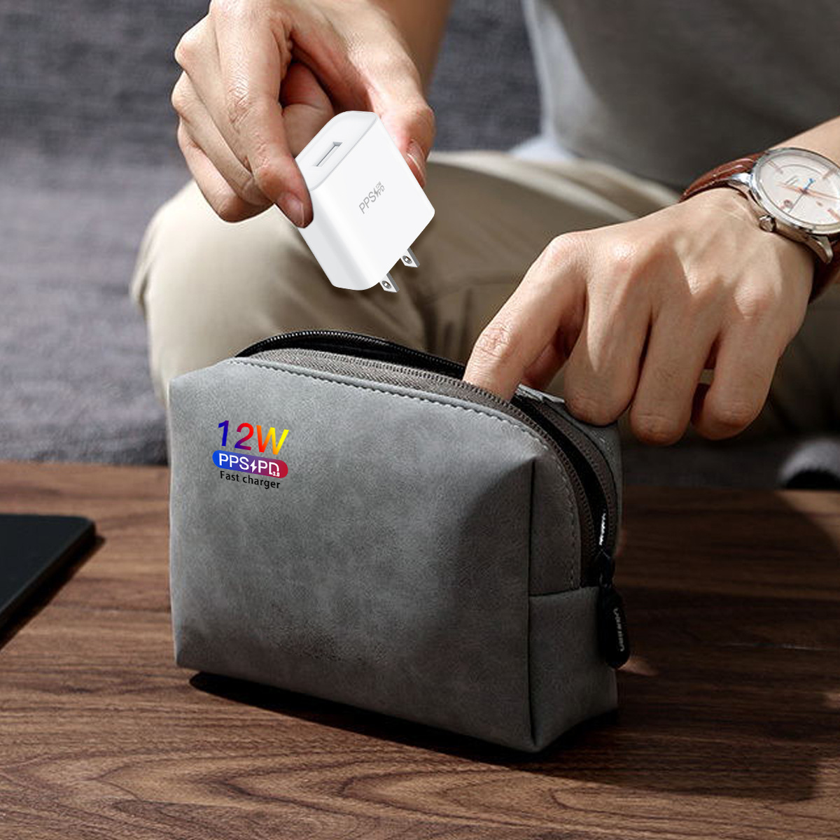 新款 PD12W手机充电器 5V2.4A充电头type-c PD充头欧美英规适配器