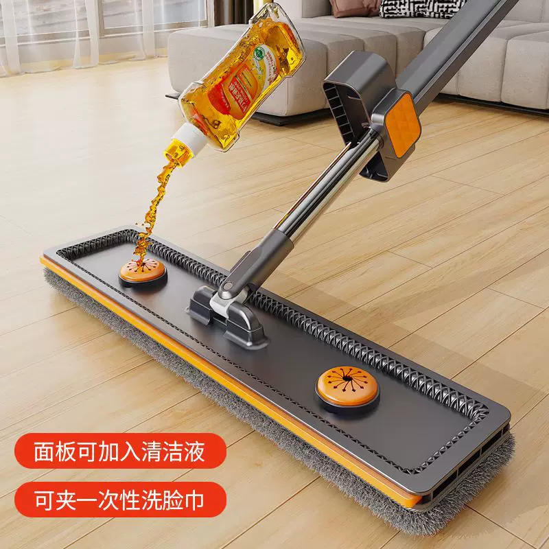 平板免手洗拖把家用一拖净干湿两用懒人木地板吸水拖地