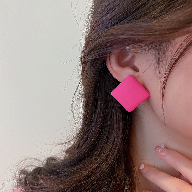 21g Weight 925 Sterling Silver Ear Needle Material 1 Pair Simple Style Classic Style Heart Shape Plating Alloy Ear Studs