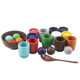 Montessori Wooden 12 Color Rainbow Ball Color Classification Enlightenment Teaching Aids Building Blocks Clip Beads Desktop Baby Game Toys