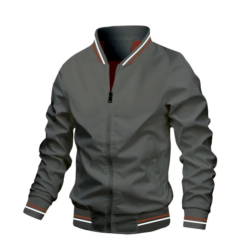Jacket trendy men's autumn and winter new European and American casual coat fashion trend coat men's top thin wholesale jacket