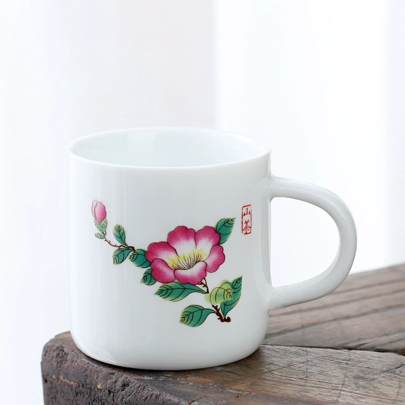1VPK белая porcelain чашка чая керамическая для мастера чая, подождав, чтобы использовать резинку против ожогов, 6 установленных бокалов