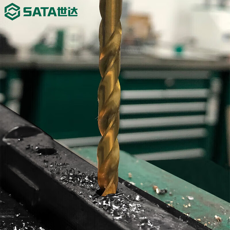 SATA 52910A 10 piezas de acero de alta velocidad de molienda completa de acero de fundición de aluminio torsional conjunto de taladro