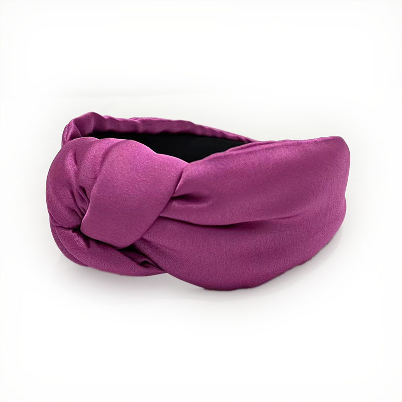 satin Material Solid Color Pattern Elegant Retro Solid Color Satin Hair Band