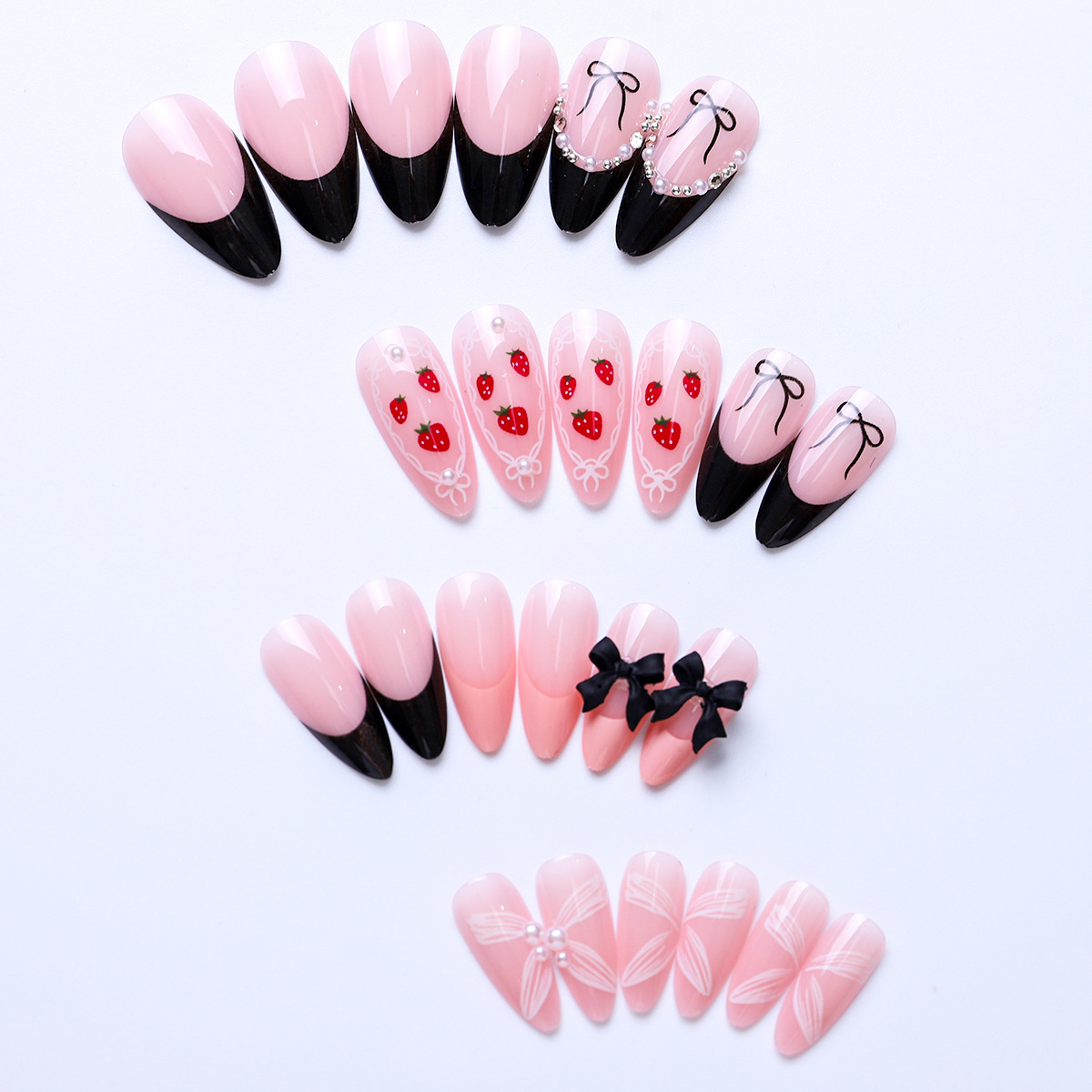 Red explotador usar aurora de uñas al por mayor blush de uñas de color medio y largo pequeño libro rojo parche de uñas