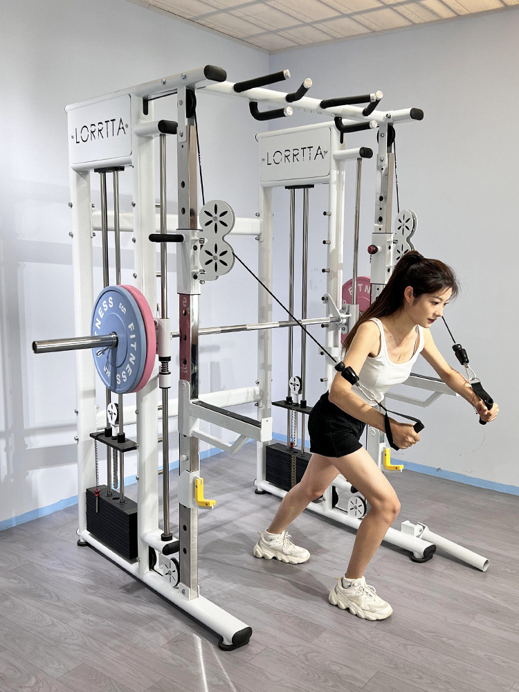 Equipos de gimnasio Smith entrenador completo pequeño pájaro pórtico multifuncional Smith squat push-up