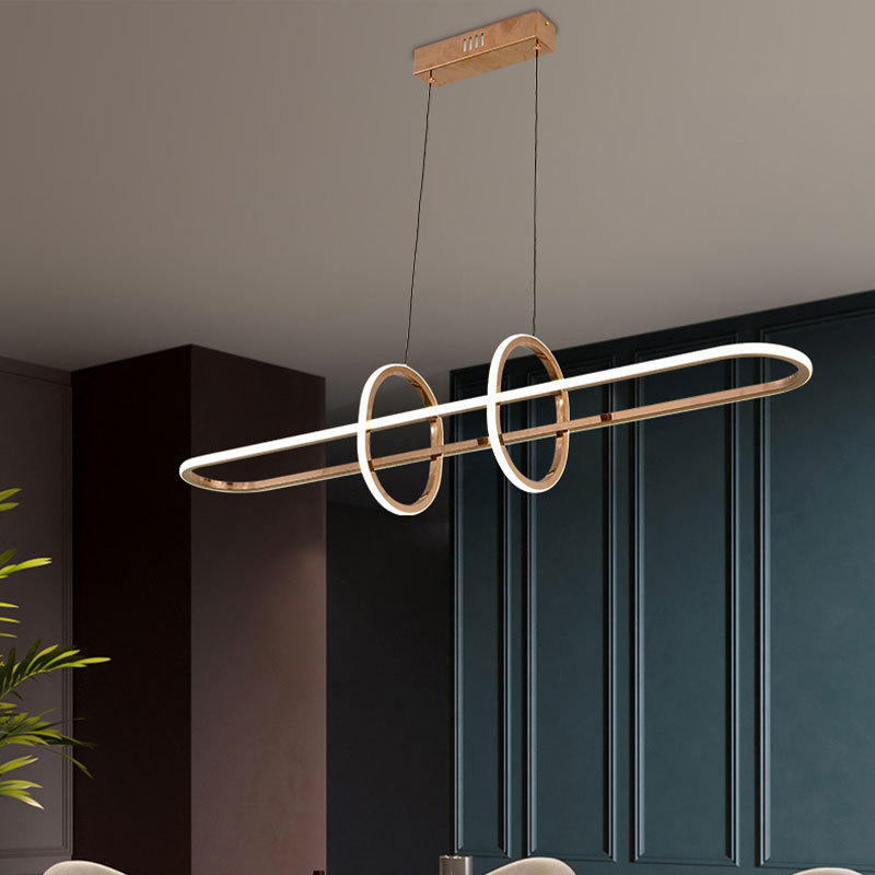 Candelabro de restaurante de mesa de comedor de arte de alta gama de diseño, candelabro de bar de recepción de isla moderna de lujo ligero italiano