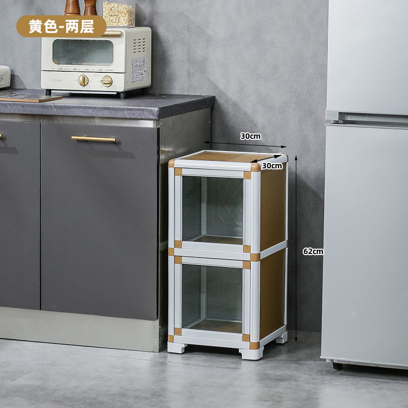 家庭用食器棚キャビネットシンプルな昔ながらの収納キッチンアルミ合金収納キャビネットステンレス鋼収納キャビネット田舎|undefined