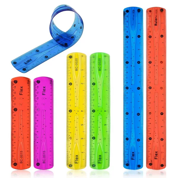Mapeide soft ruler 30cm primary school student special transparent ruler multifunctional precision ruler suit 20 cm15cm