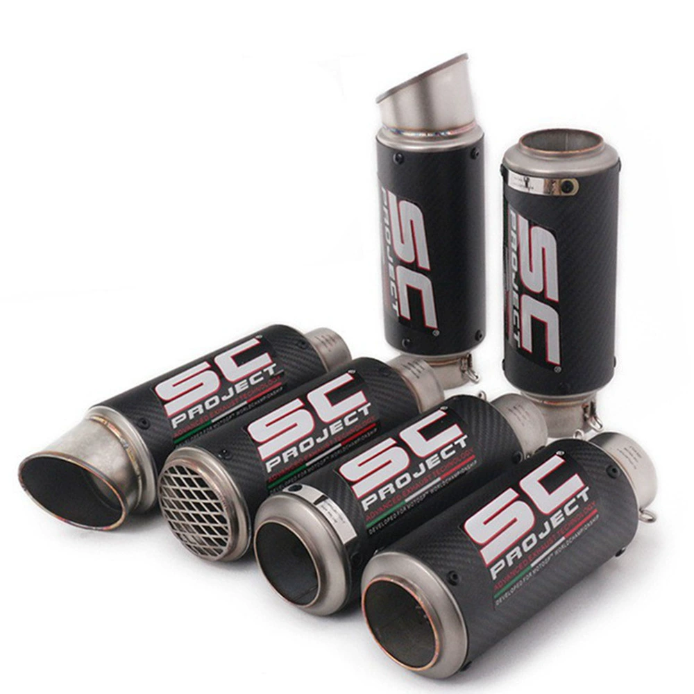 Мотоцикл модифицированный жареной улицы выхлопной SC углеродного волокна 60mm/63mm ninja400 GSX750 General Z650