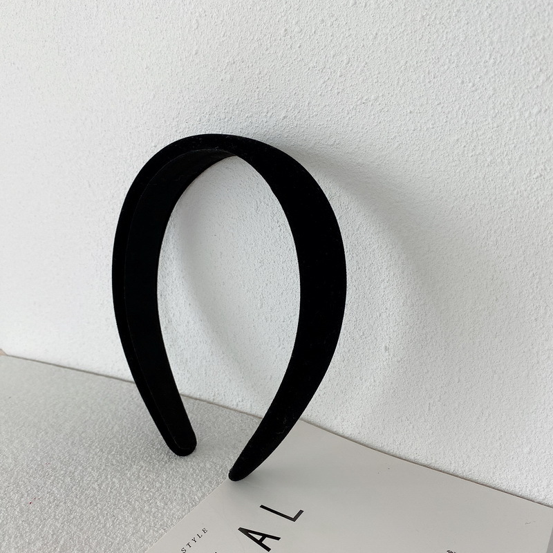 智贝详情图_15气质复古丝绒纯色网红少女宽边韩国发带压发发卡