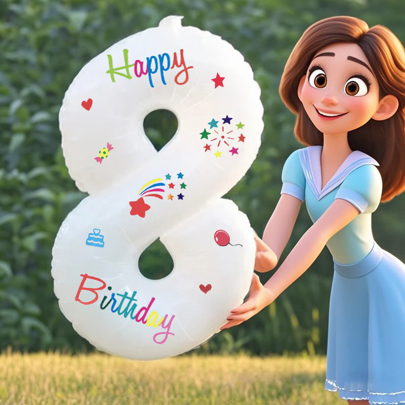 Cumpleaños de los niños decoración de globo bebé aniversario de fotos accesorios digitales 0 - 9 papel de aluminio globo escenario de fondo