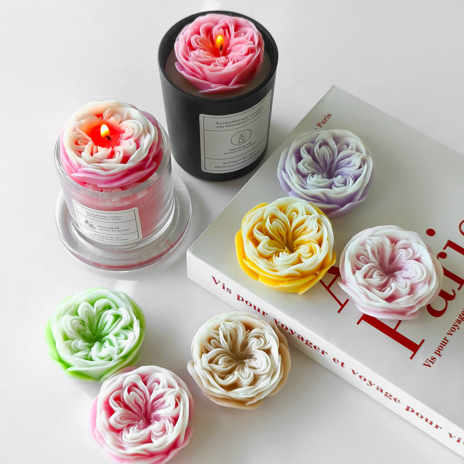 Jiahui Mei flor de rosa molde de silicona DIY molde de silicona para pastel de flor de rosa hecha a mano