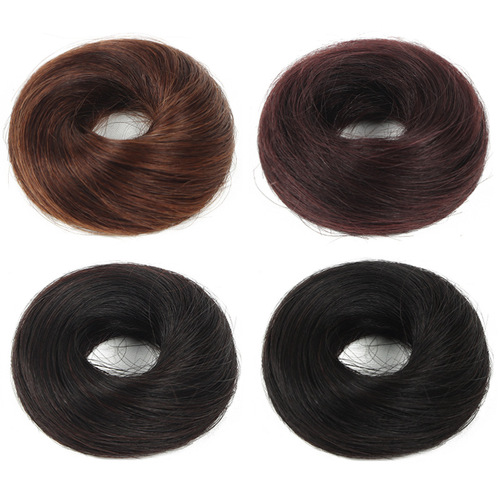 Ball head natural wig hair accessories fluffy antique wig bag lazy hair twister chemical fiber ball head straight hair ring