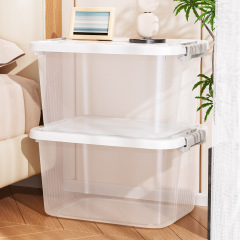 メーカー卸売プラスチック収納ボックス pp 透明雑貨収納ボックスホームベッドルーム衣類おもちゃキルト収納ボックス
