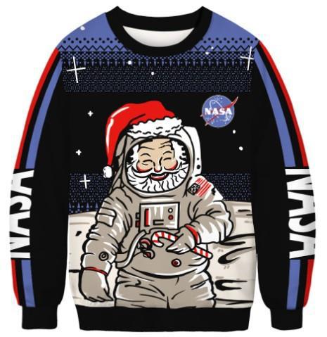 Unisex Hoodies Long Sleeve 3d Print Hip-hop Animal Cartoon Santa Claus display picture 2