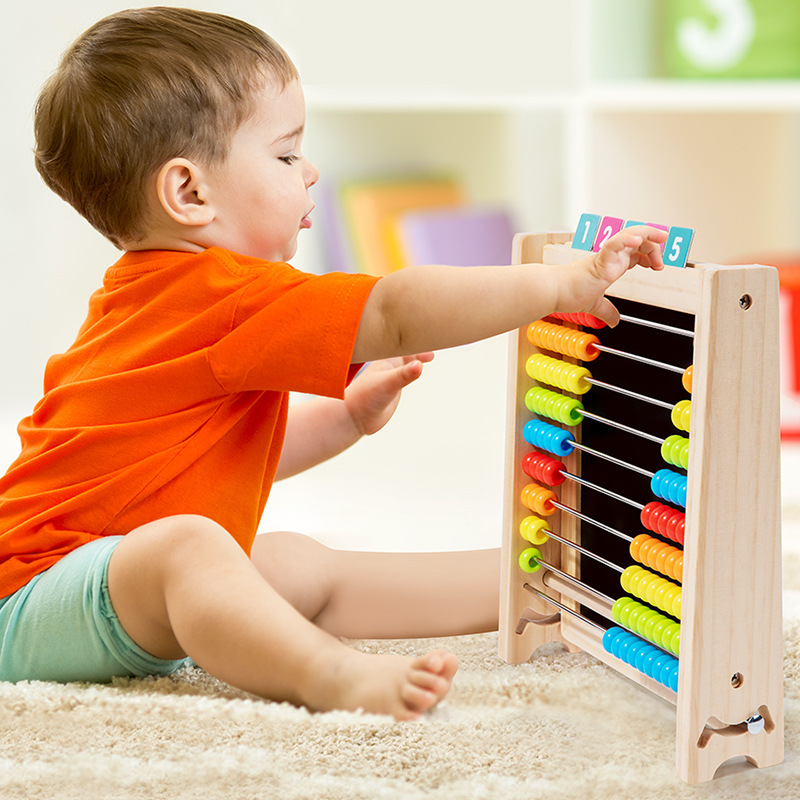 Tablero de dibujo multifuncional para niños, estante de cálculo, aritmética de cuentas, suma y resta, ayudas didácticas, juguetes de iluminación, matemáticas de aprendizaje de jardín de infantes