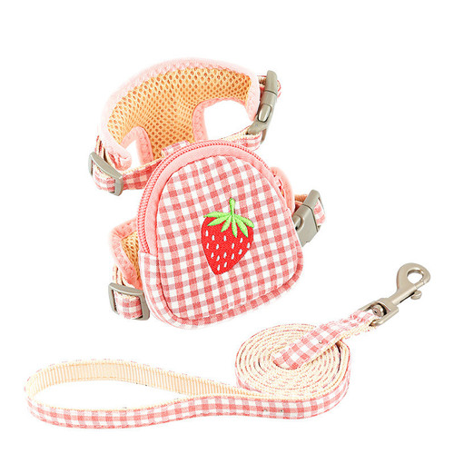 Vest type dog leash backpack Teddy small dog Bichon Pomeranian harness puppy walking rope dog chain