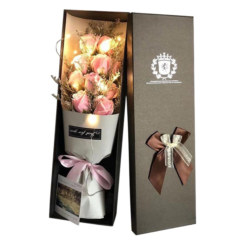 Jabón flor caja de regalo fábrica al por mayor Día de San Valentín regalo cumpleaños regalo Rosa novia esposa Clavel madre