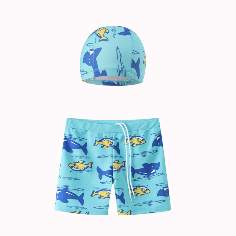 Ensemble de bain pour garçon deux pièces avec capuche et motif_voghion.com