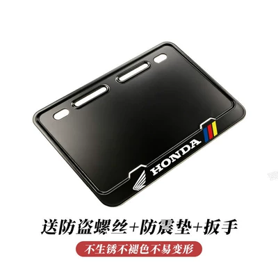 rear license plate frame, license: Nömrə qabı - abs-pure-black-honda-with-cushioning-pad