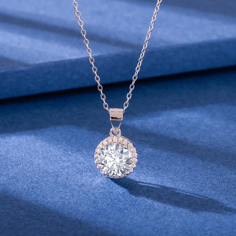 S925 plata esterlina moissanite collar de diamantes para las mujeres 2023 nueva moda verano clavícula cadena lujo nicho diseño colgante