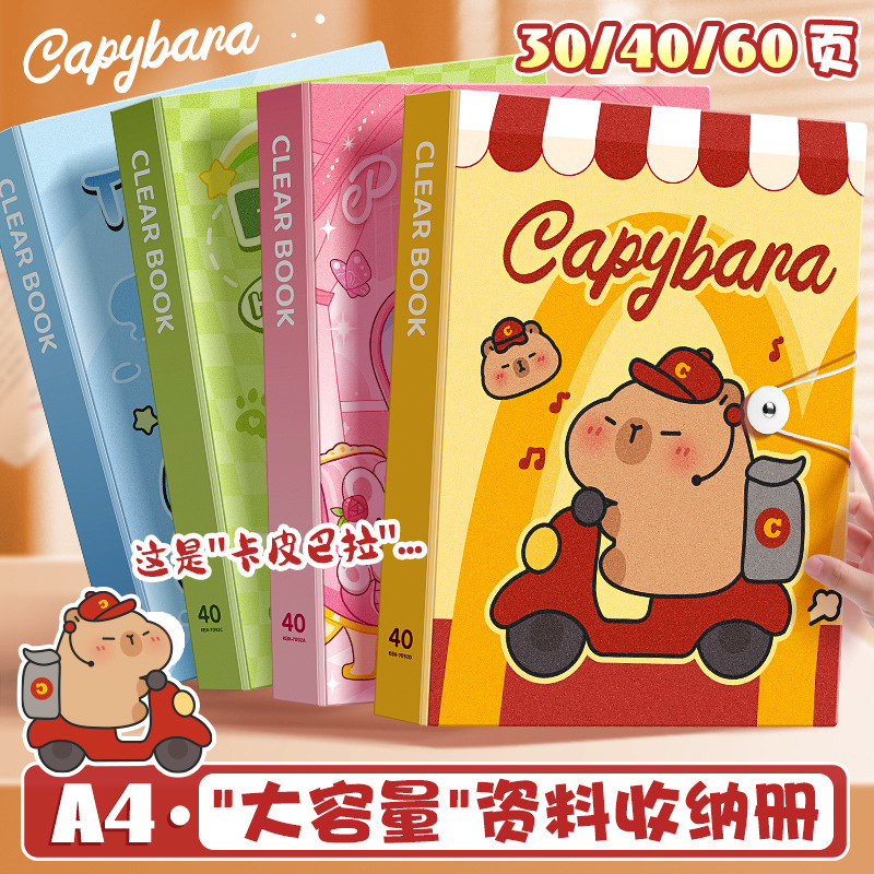 A4 multi-capa carpeta estudiante prueba papel transparente dibujos animados órgano bolsa negocio oficina archivo carpeta papelería almacenamiento artefacto