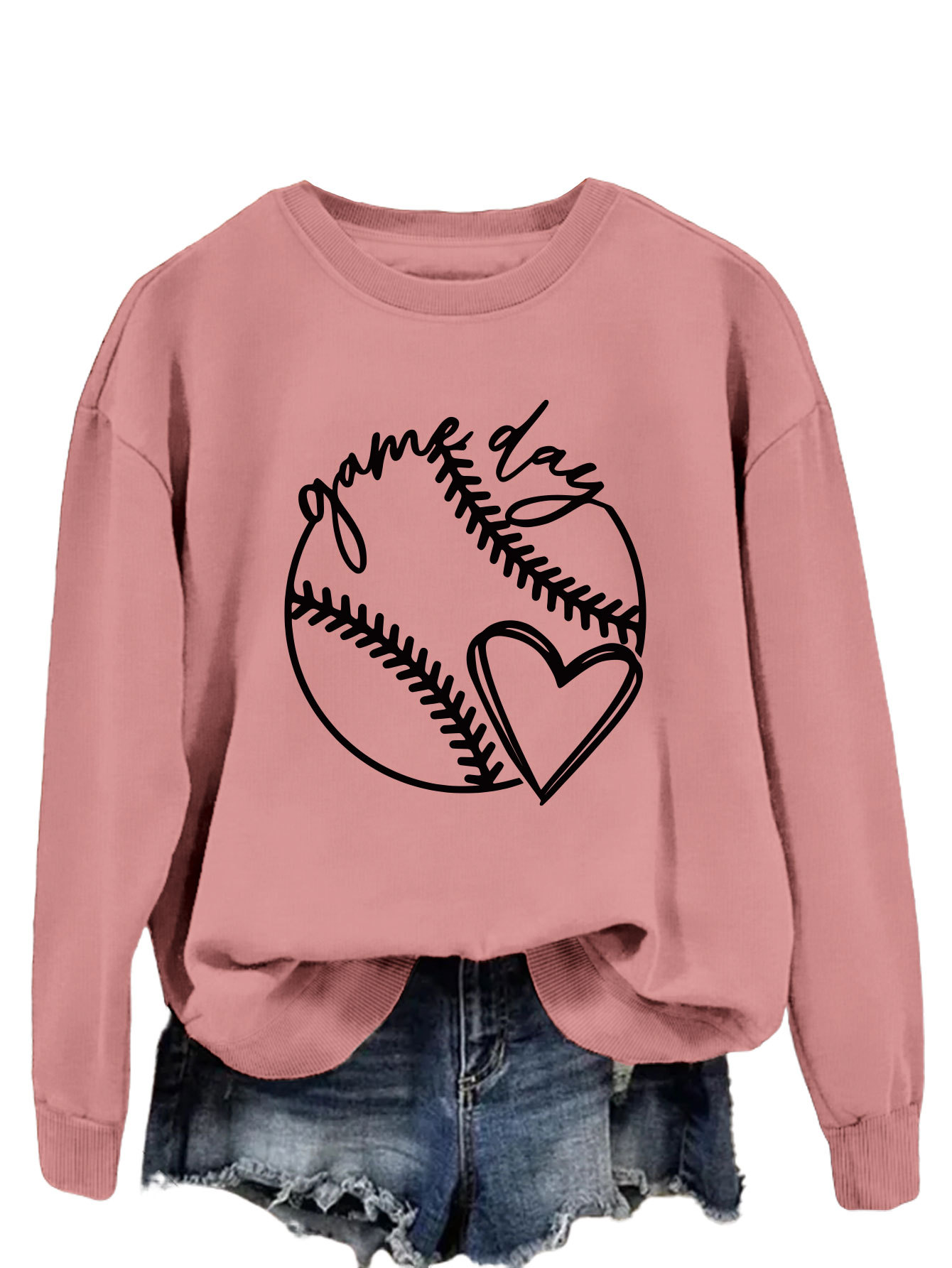 Rose gold sweatshirt (black font)