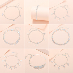 Factory direct sales anklet wholesale Internet celebrity silver-plated anklet bell love star flower Mickey Mouse ginkgo leaf anklet