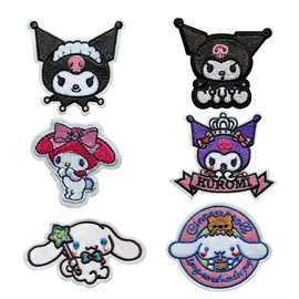 2025新款库洛米美乐蒂系列创意电脑刺绣布贴可爱DIY补丁手账本服