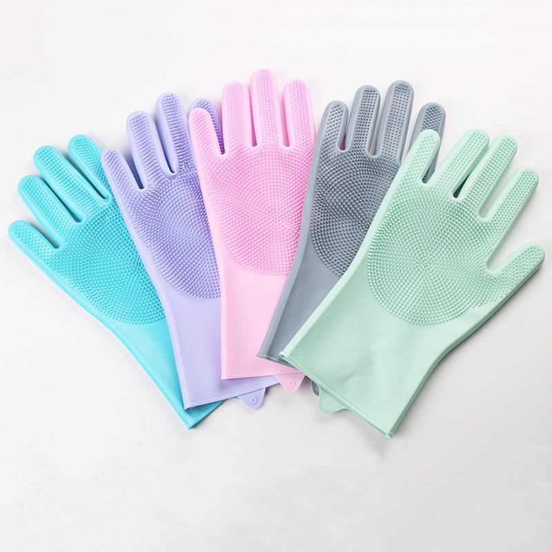 Guantes de baño para mascotas, perros y gatos, artefactos de baño anti-atraqueo, anti-mordura, peluche de oro, cepillo limpio alargado