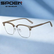 新款眉线框近视平光镜简约时尚可配度数眼镜百搭潮流防蓝光平光镜