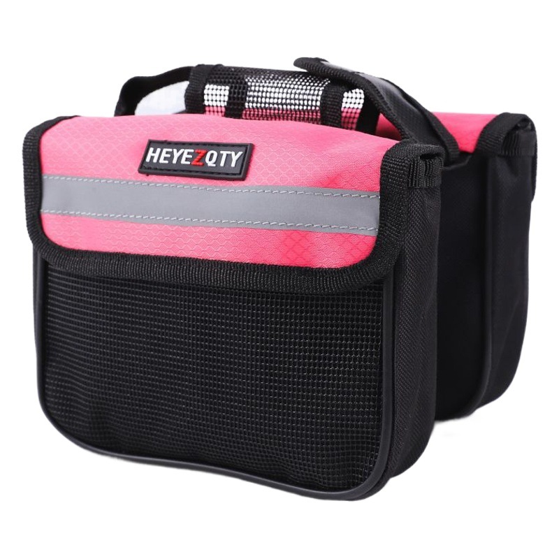 Bicycle Front Beam Bag Mountain Bike Mobile Phone Storage Bicycle Front Trailer Handle Bag Waterproof Hanging Bag Riding Equipment Accessories