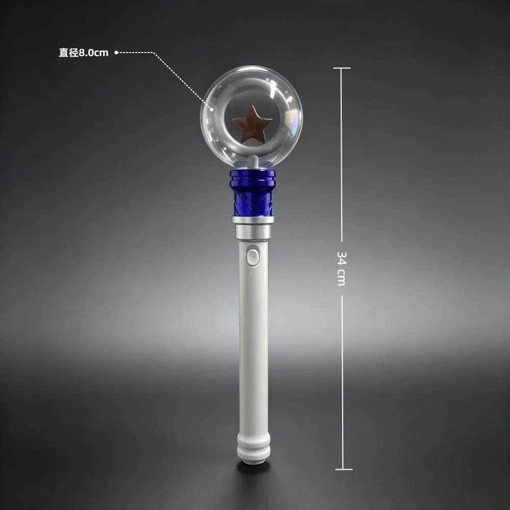 Bastón de animación LED giratorio y colorido, modelo ligero de ABS con batería para conciertos y fiestas, exclusivamente para ventas internacionales. image 4