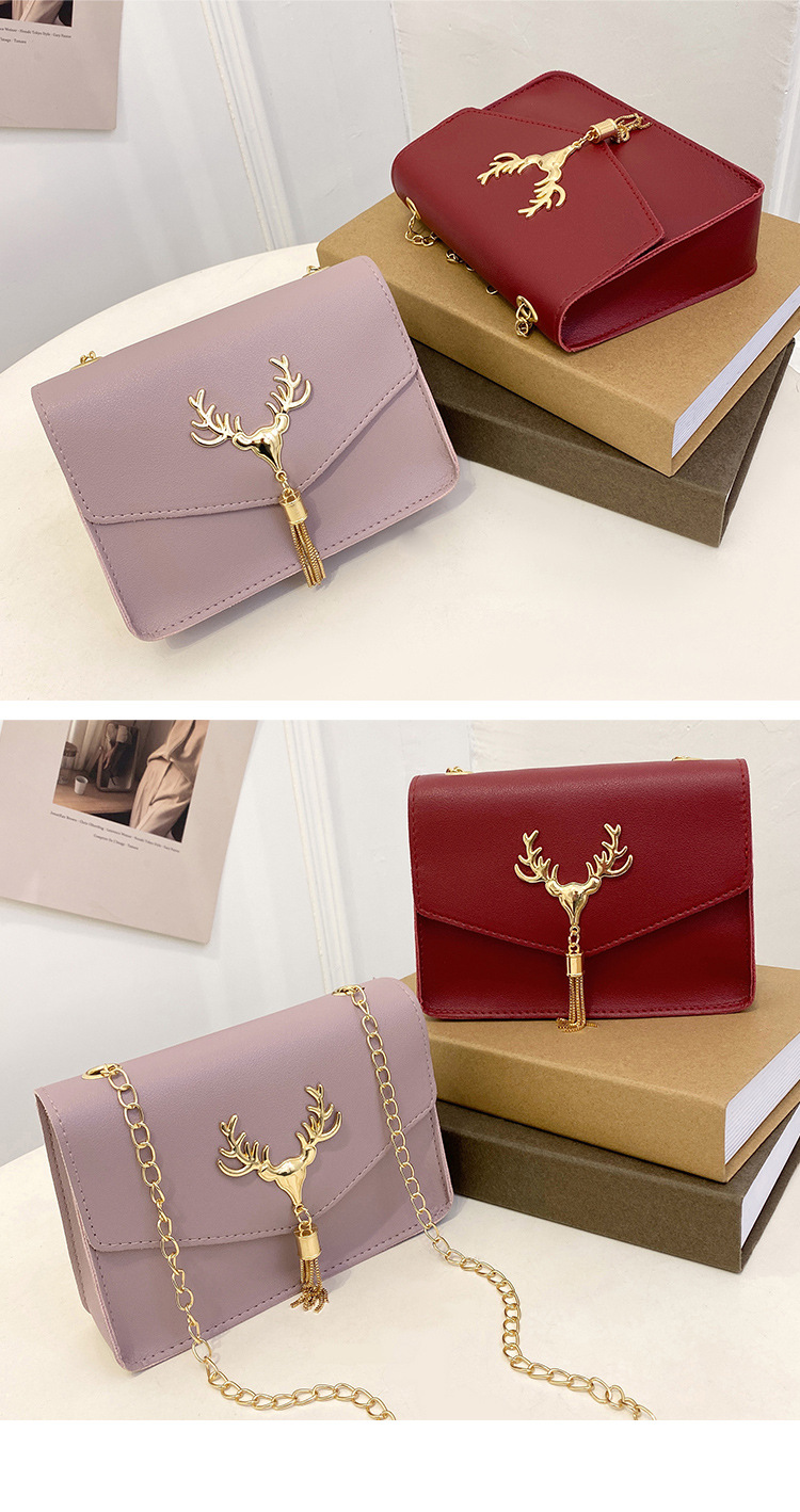 امرأة ميني جلد غير حقيقي كتلة اللون Lingge موضة مربع مشبك مغناطيسي كروس شنطة display picture 19