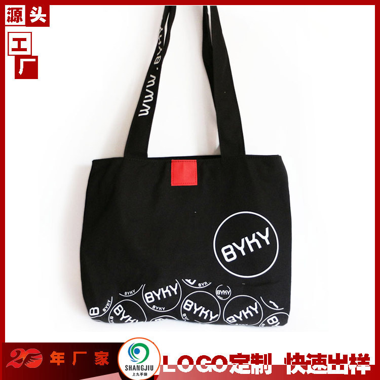 工厂创意字母印花手提帆布袋 时尚购物袋棉手提棉布袋