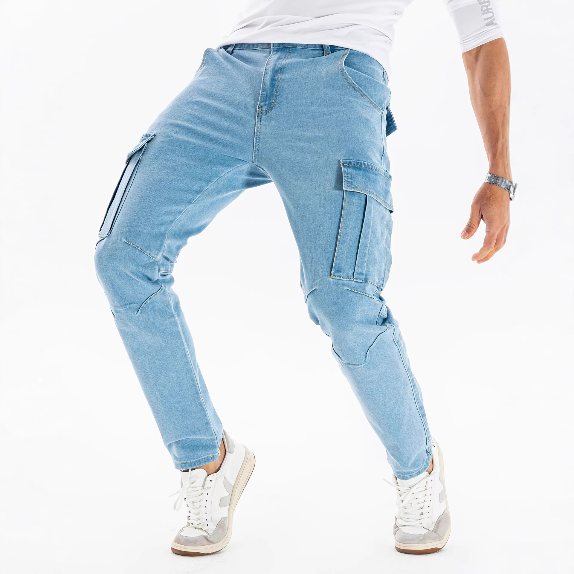 Men's Skinny Jeans Versatile New Style With Side Pockets In Stock_voghion.com