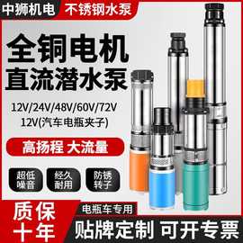 直流多级叶轮潜水泵12V24V48V60V72水泵电瓶车专用抽水泵农用灌溉