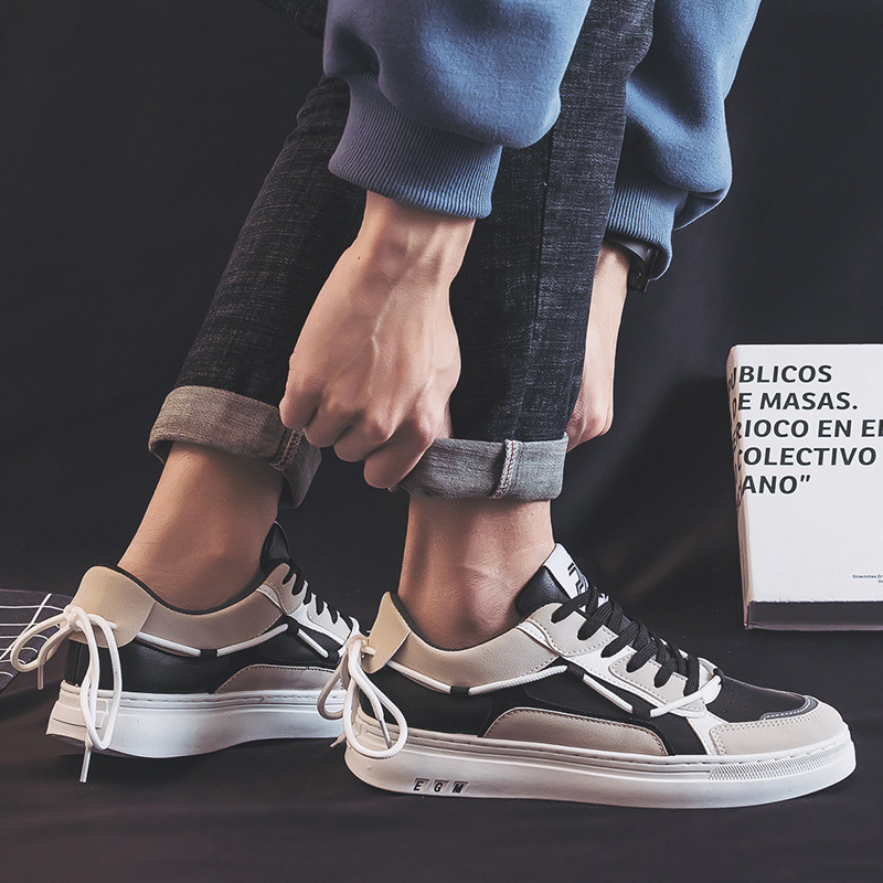 板鞋男低帮男款小白鞋子百搭时尚潮鞋男生休闲鞋透气帆布鞋1823