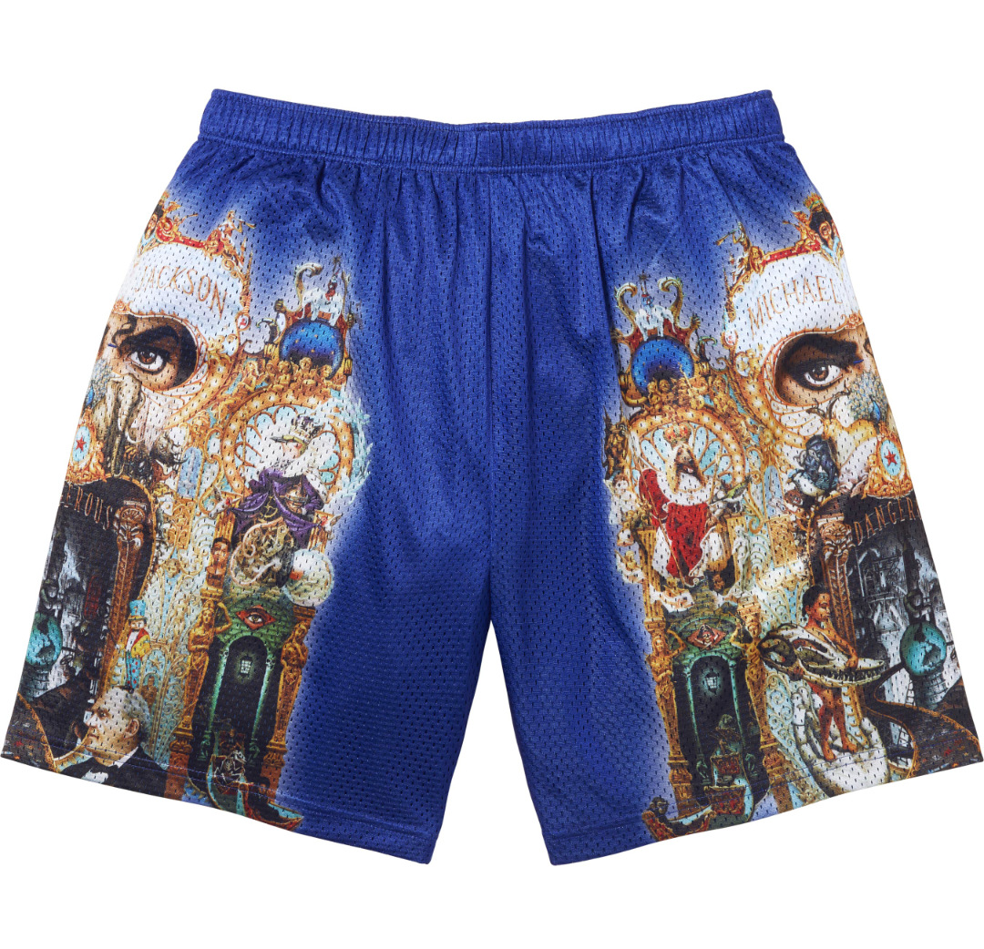 Supreme Michael Jackson Dangerous Basketball Shorts Mesh Royal