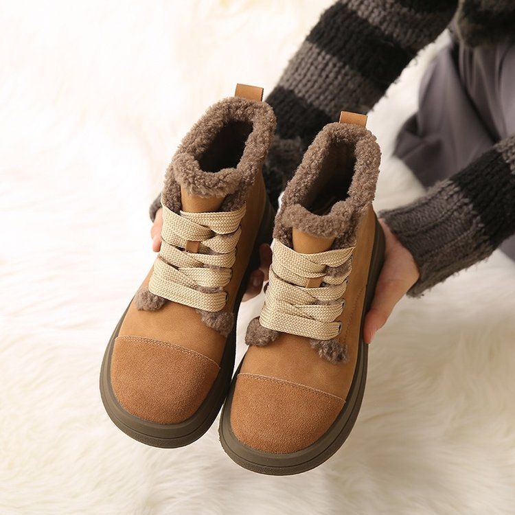 2023 Herbst/Winter Heißer Verkauf Songgao Untere Gummi Kurze Röhre Künstliche Kurze Plüsch Mode Stiefel mit Niedrigen Absätzen_voghion.com