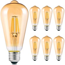 led���z����ST64�۵����u�z��E27�ݿ�͸����ɫ��ɫ�͹Ő۵����Ҿ�