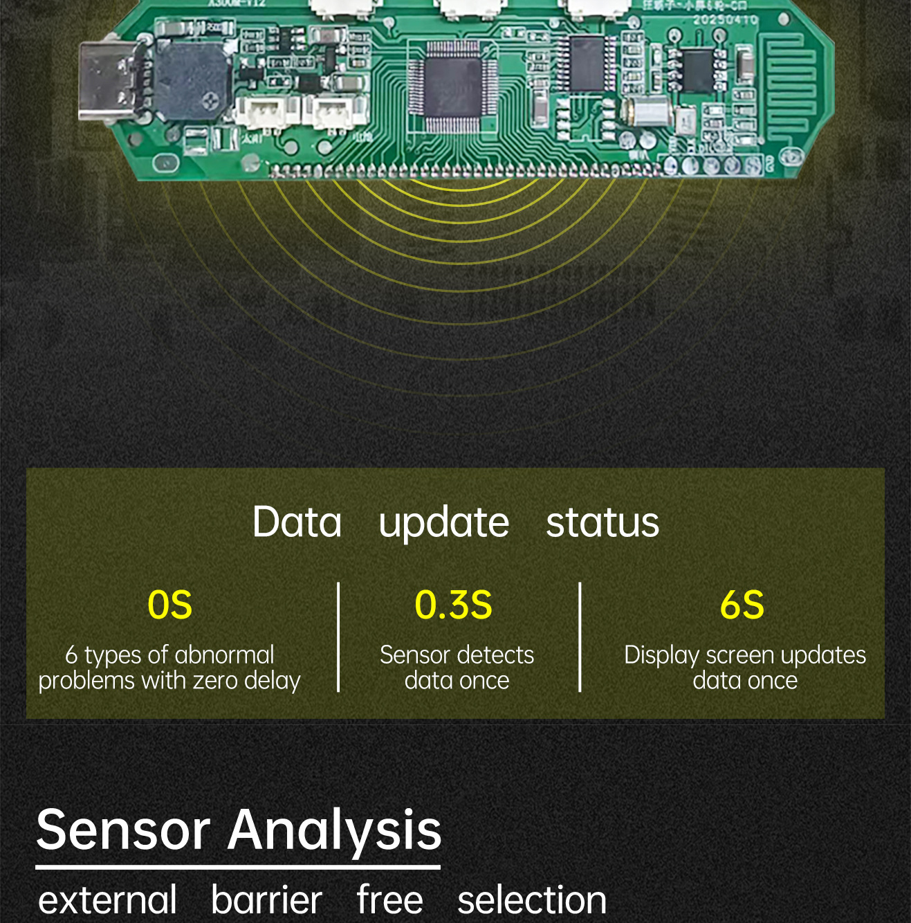 T15-6 Tire Pressure Monitor Solar-Powered Tire Pressure Monitoring System for Rvs and Cars