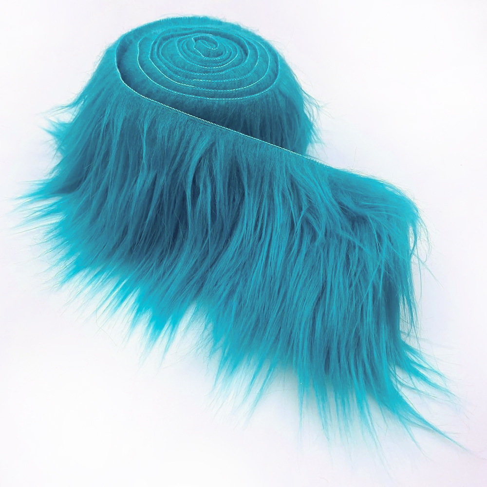 Punto transfronterizo Navidad bricolaje decoración hecha a mano tiras de lana sintética accesorios de lana artificial falda rebabada de piel