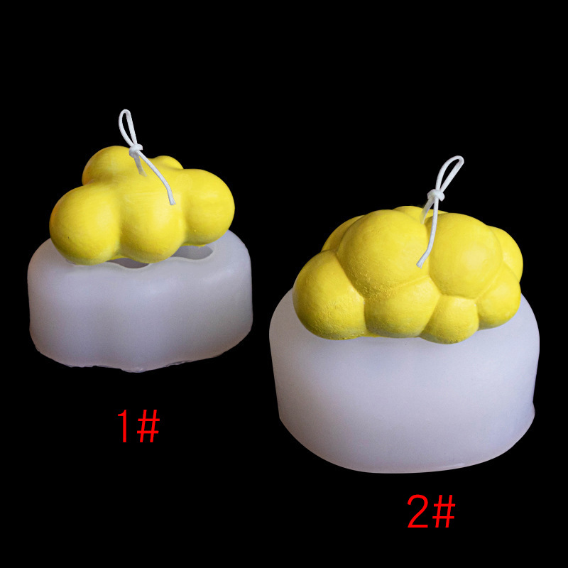 3D nube forma silicona molde fondant chocolate jabón hecho a mano seta nube pastel decoración epoxi herramienta abrasiva