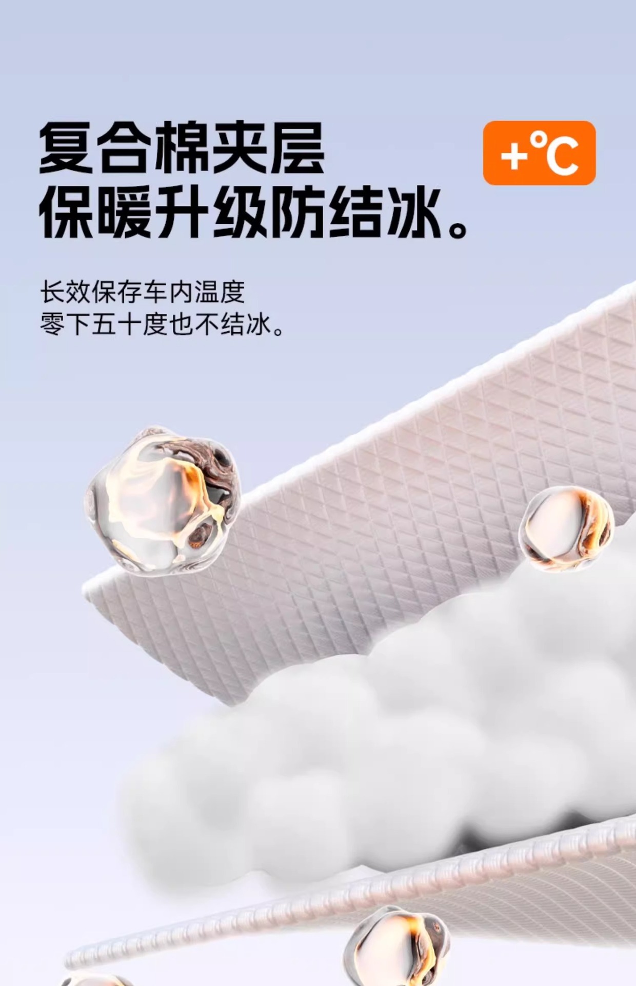 Car Front Windshield Snow Cover, Thickened Waterproof, Anti-Freeze, Anti-Frost, Special Sunshade, Universal Model for Three Windows